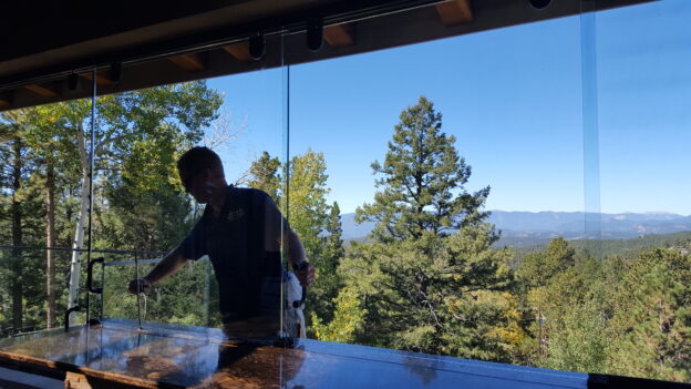 Clean windows with a big view