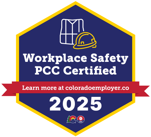 2025 Workplace Safety PCC Certified by the Colorado Department of Labor and Employment (DOWC)