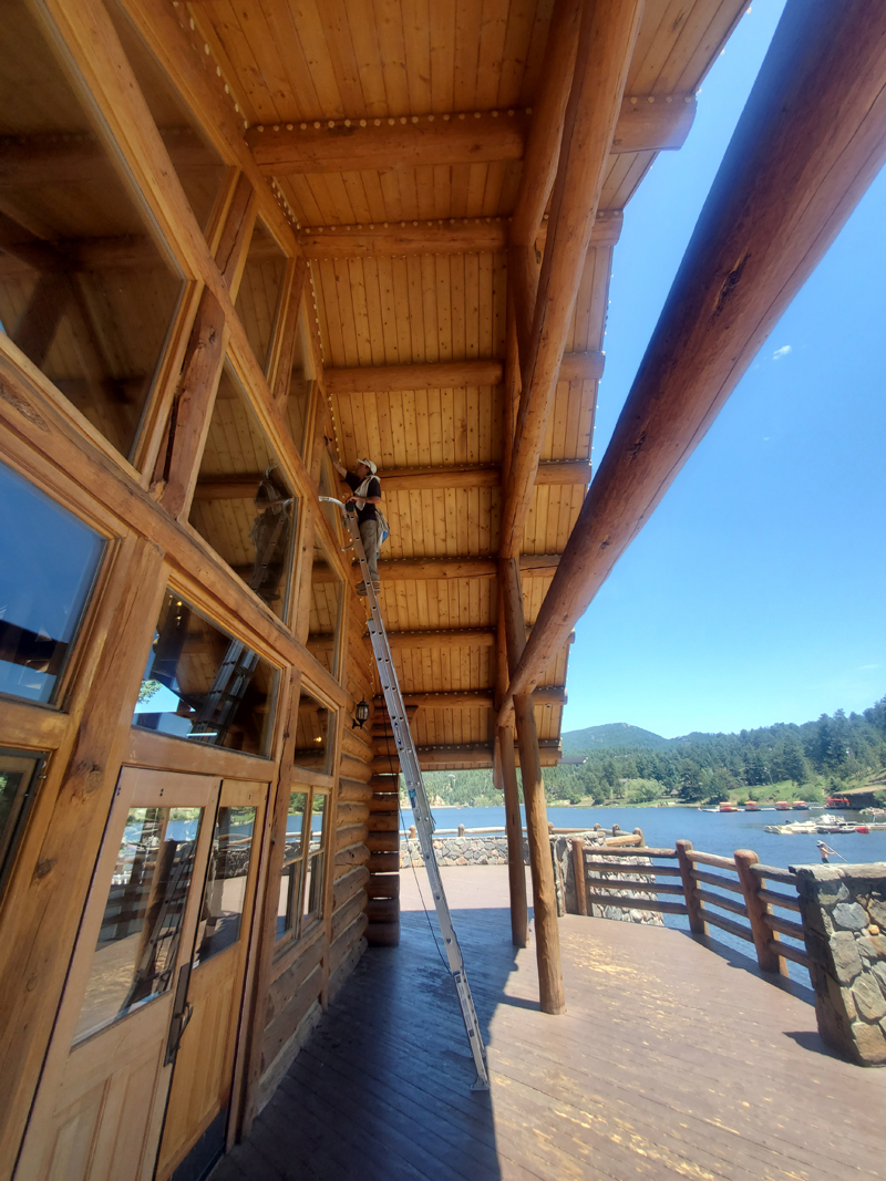 Photo: PEAK Window Cleaning at the Evergreen Lakehouse in Evergreen, CO.