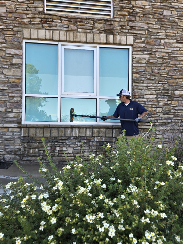 Photo: PEAK window washers give a professional shine to the Peak Office Building in Evergreen, CO.